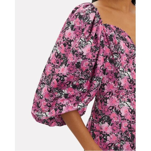 💕ROTATE💕 Irina Blouson Puff Sleeve Printed Dress ~ Pink Floral Print 10 NWT - Picture 5 of 16